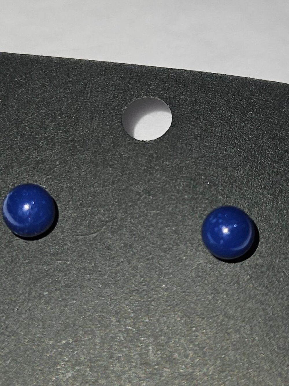 Blue Round Stud Earrings 0.25 inch